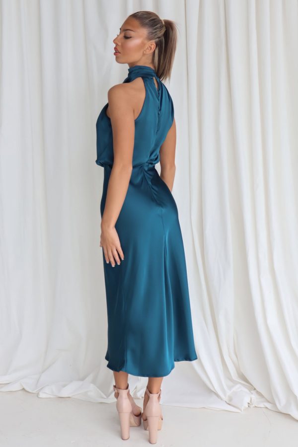 Sherie Midi Dress - Teal Hot on Sale