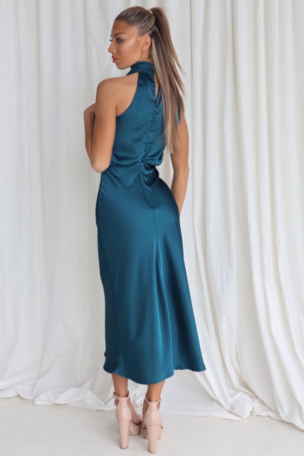 Sherie Midi Dress - Teal Hot on Sale