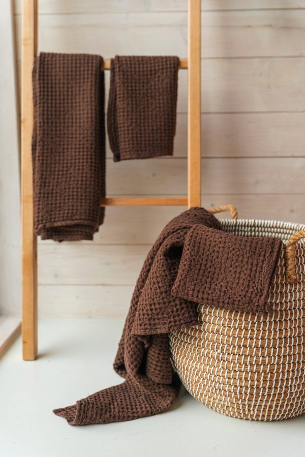 Linen waffle towel set Discount