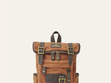 Burnt Orange Waxed Cotton Micro Bali Backpack Hot on Sale