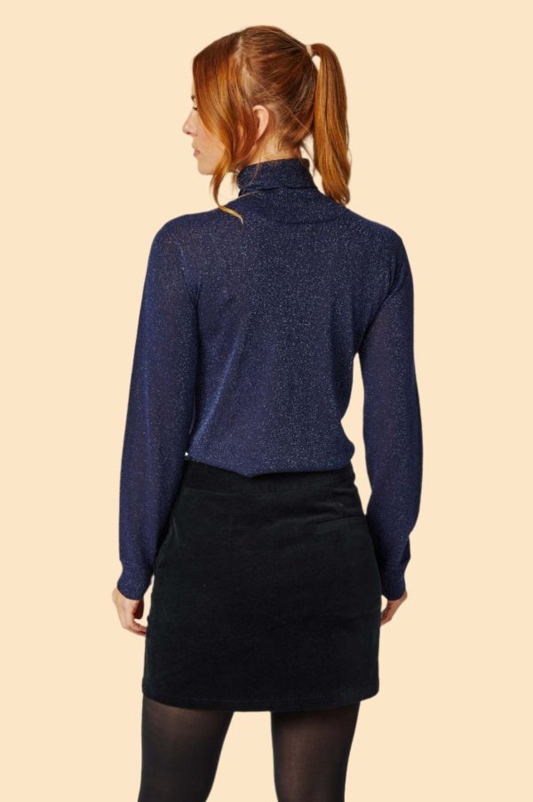 Sapphire Cotton Stretch Velvet Mini Skirt | Black Online Hot Sale