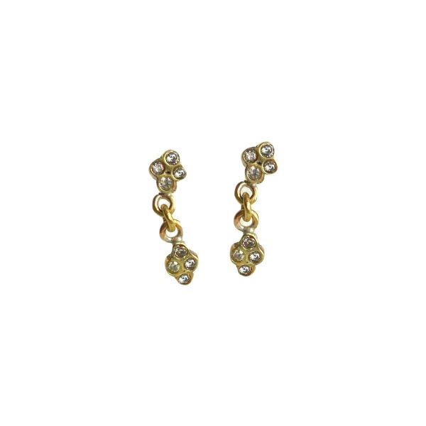 Disco Mini Cube Double Drop Earrings For Discount