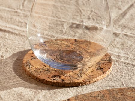 Cork Coaster Set | Round | Ice Grey Online now