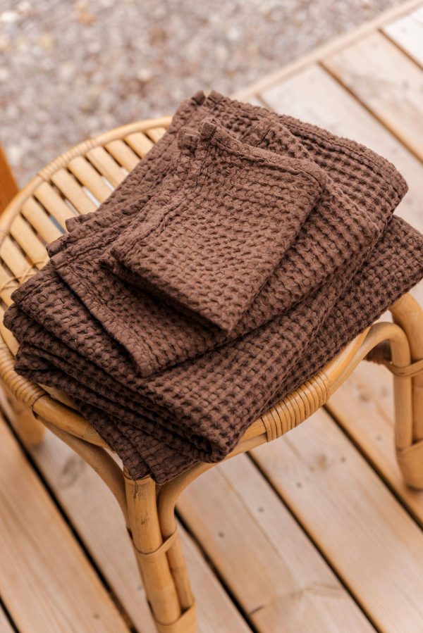 Linen waffle towel set Discount