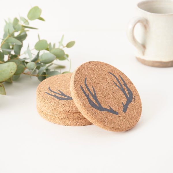 Cork Coaster Antler Discount