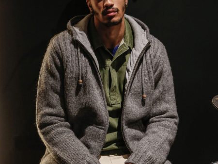 EMU Hooded Wool Jacket - Grey For Cheap