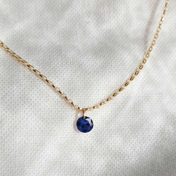 Rising Star Blue Sapphire Solitaire Necklace Online