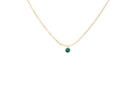 Rising Star Emerald Solitaire Necklace For Discount