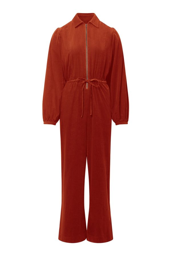 AMRITA JUMPSUIT - Terracotta Hot on Sale