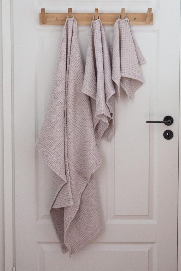 Linen waffle towel set Discount