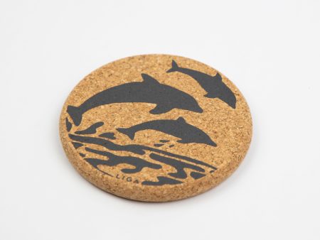 Cork Coaster Dolphins on Sale