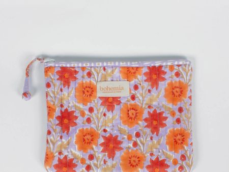 Floribunda Zip Pouch, Lilac Online