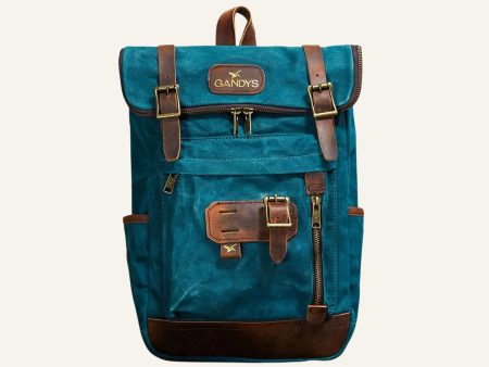 Teal Waxed Cotton Mini Bali Backpack Sale