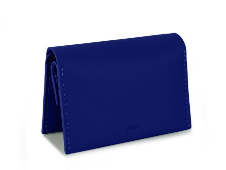 Coin & Card Wallet in Cobalt Blue Online Hot Sale