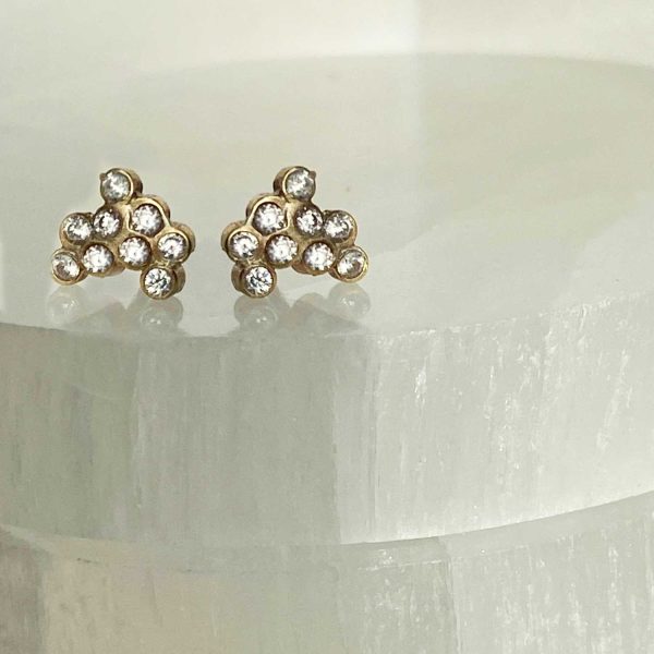 Fizzy Gigs Diamond Stud Earrings Fashion