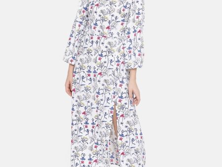 IS.U Printed Round Neck Midi Dress Fashion