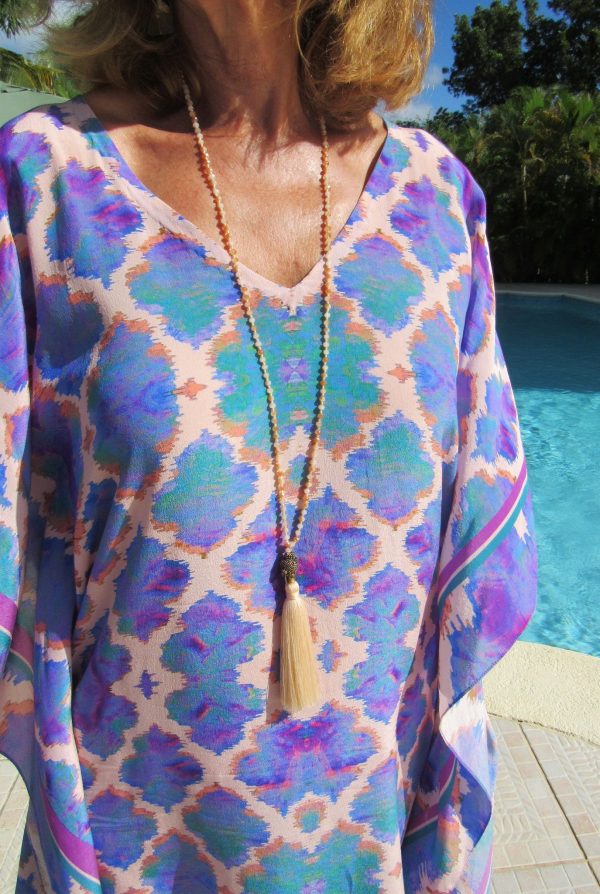 ORCHID PARADISE SILK KAFTAN Online