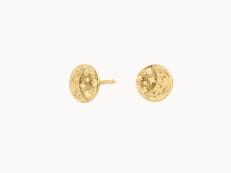 9ct Gold Mini Moonlight Stud Earrings Discount