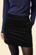 Sapphire Cotton Stretch Velvet Mini Skirt | Black Online Hot Sale