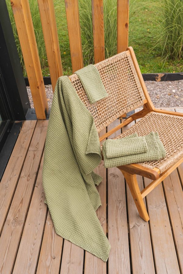 Linen waffle towel set Discount