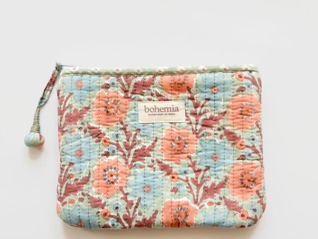 Floribunda Zip Pouch, Duck Egg Online