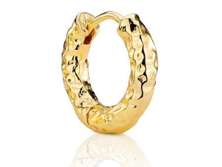 Bali Hammered Hoop - Gold Online Hot Sale