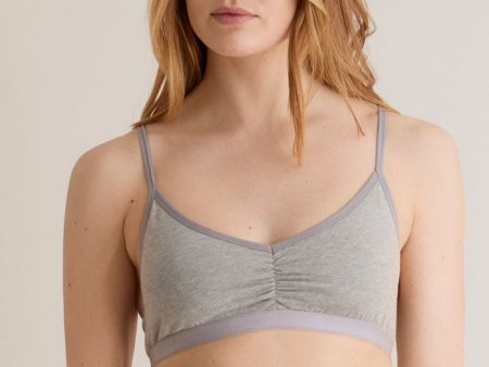 ANASTASIA Bra - GOTS Organic Cotton Grey For Discount