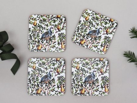 PARTRIDGE COASTER SET OF FOUR Online Sale