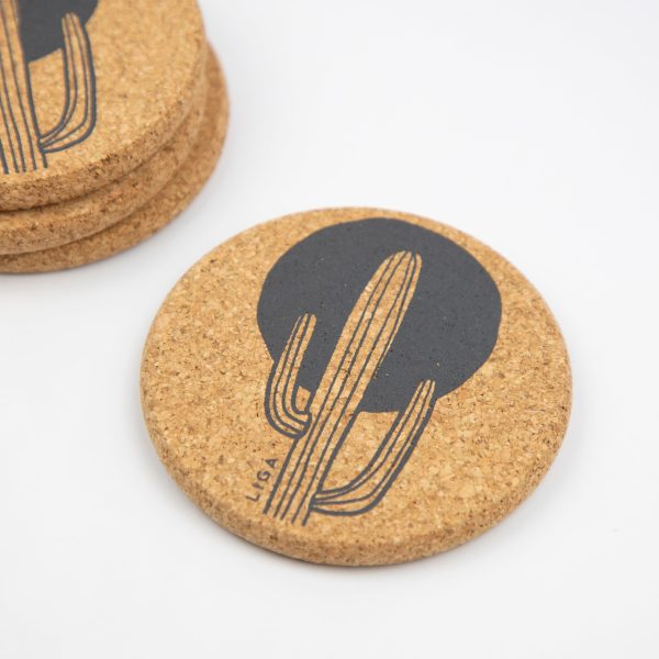 Cork Coaster Cactus Fashion