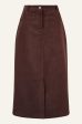 Mallory Corduroy Skirt | Chocolate Hot on Sale