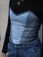 Upcycled Denim Bodice Corset Online now