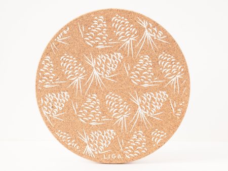 Cork Mats | Pinecones | White Online Sale