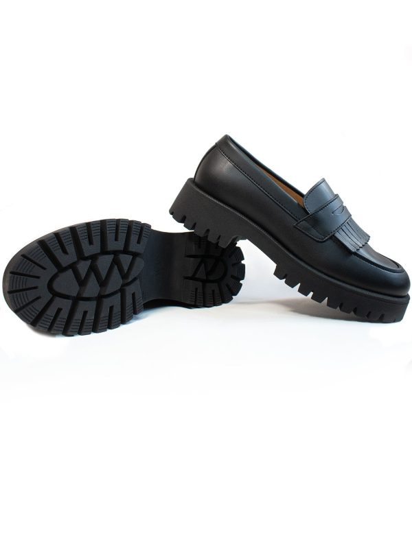 Track Sole Fringe Loafers For Sale