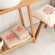 Red Coral Embroidered Bath Towel For Cheap