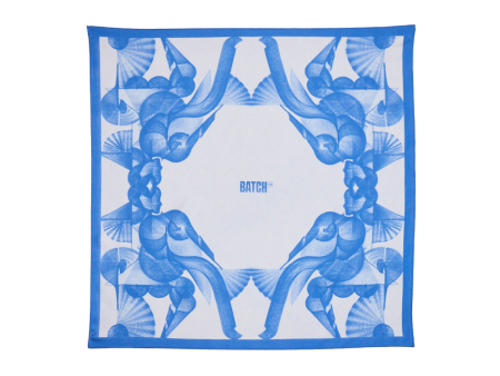 Batch Silk Scarf - Blue Fans Online now