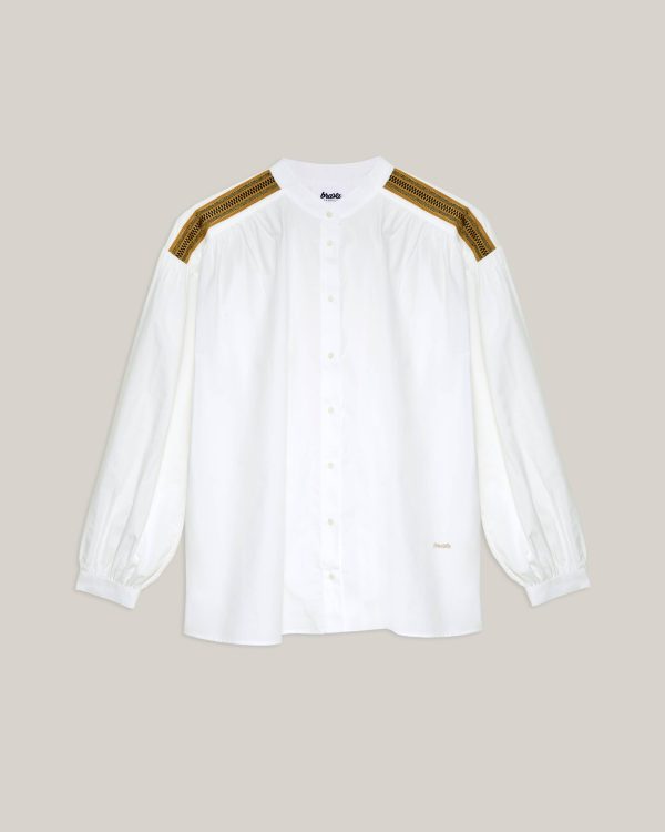 Ribbon Boho Blouse Off White Online