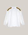 Ribbon Boho Blouse Off White Online