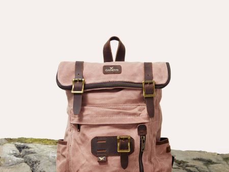 Dusty Pink Waxed Cotton Mini Bali Backpack Sale