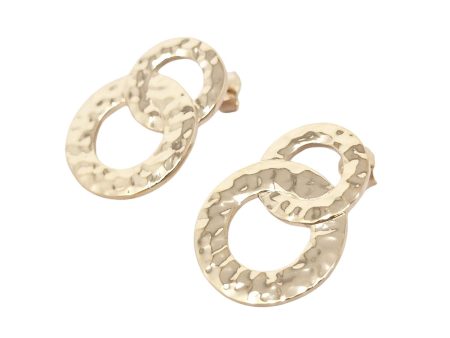 18ct Gold Plated Double Hoop Drop Earrings Online