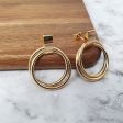 18ct Gold Plated  Dual Hoop Earrings Online now