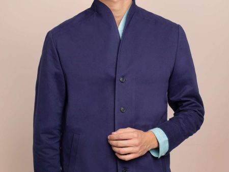 Blue Cotton Jacket Elevato Online