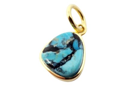 18ct Gold Plated Turquoise December Birthstone Pendant Discount