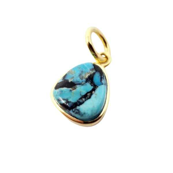 18ct Gold Plated Turquoise December Birthstone Pendant Discount