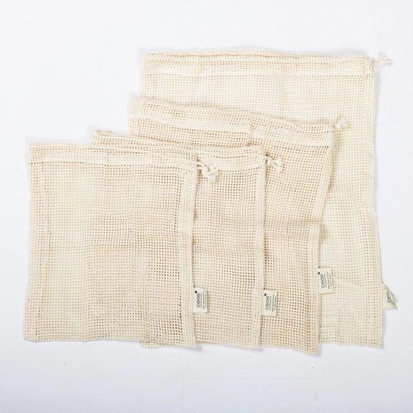 Buy 100% Organic Cotton drawstring bags ( 4pcs pack) on Sale