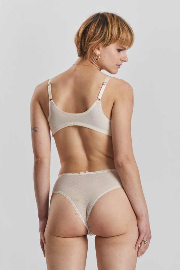 Birch organic-cotton Brazilian briefs - Shoreline Peach Online