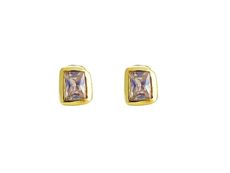 Andromeda Emerald Cut Diamond Stud Earrings Online