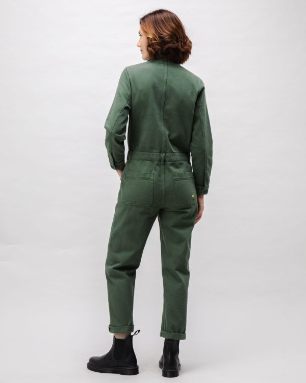 Cotton Twill Boiler Suit Green Hot on Sale