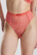 Betony recycled-tulle high-rise briefs - Canyon Peach Online Sale