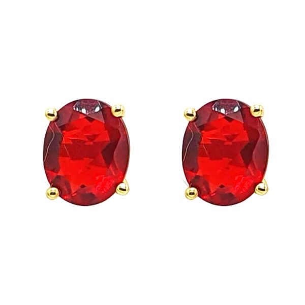 18ct Gold Vermeil Garnet Glow January Birthstone Earrings For Discount