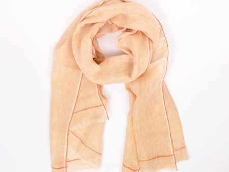 Linen Scarf, Mustard and Orange on Sale